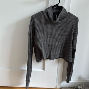Free People Waffle Knit Mock neck sweater